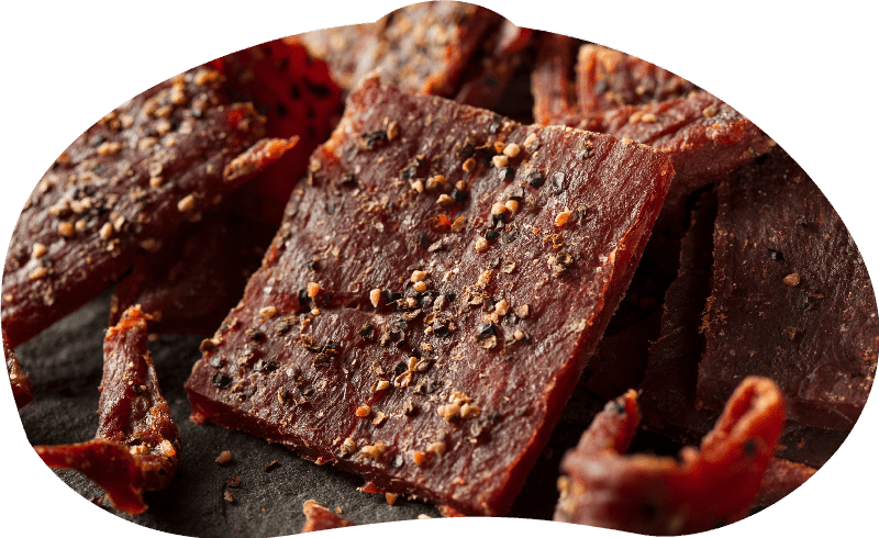 Dried Peppered Beef Jerky Cut in Strips Dried Peppered Beef Jerky Cut in Strips<br />